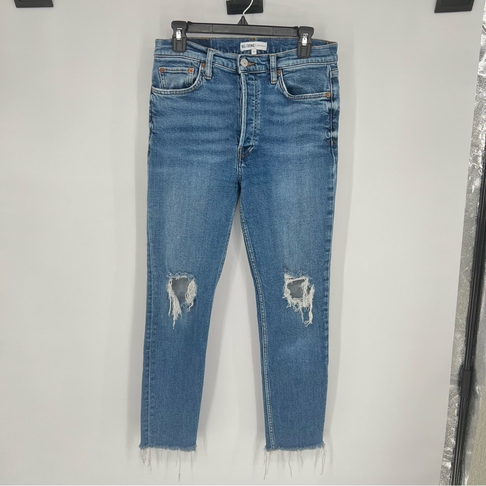 Re/Done X Revolve Dusk Destroy Button Fly Distres… - image 4